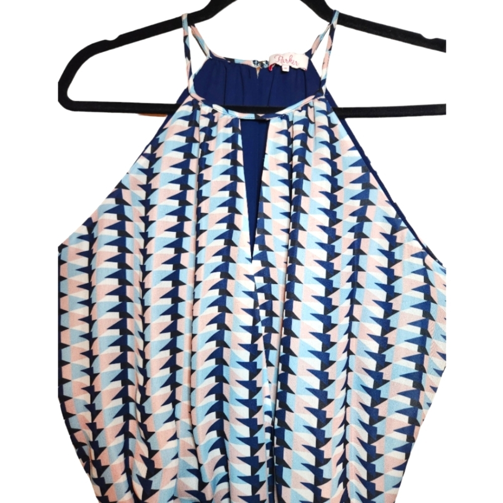 Parker Multi Colored Lightweight Halter Dress Siz… - image 7